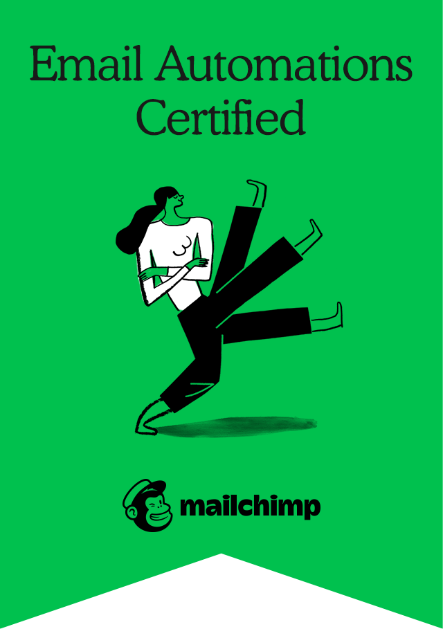 Mailchimp academy email automations certification badge