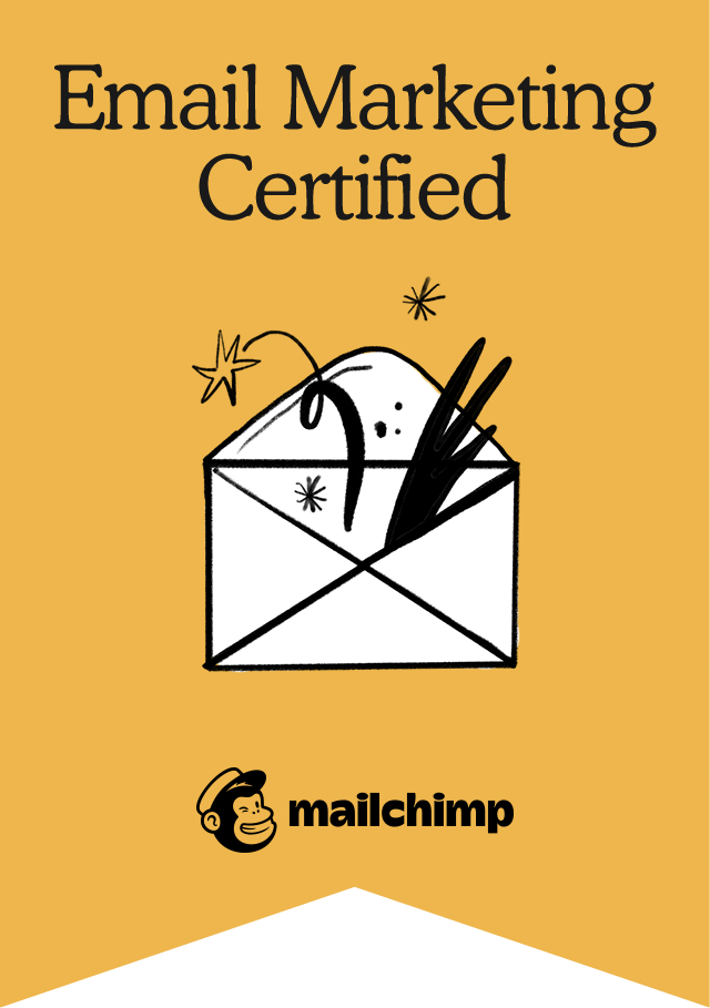 Mailchimp academy email marketing certification badge