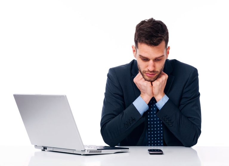 Businessman waiting important call
