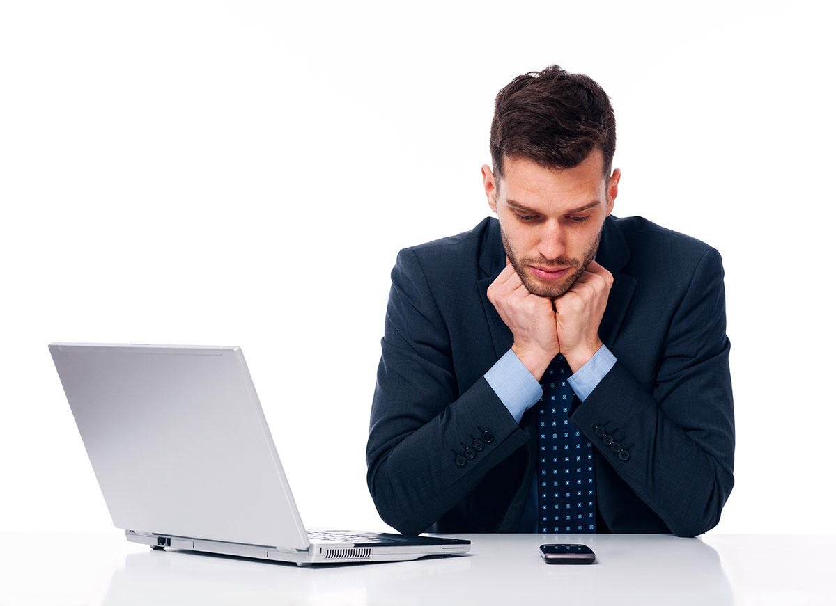 Businessman waiting important call