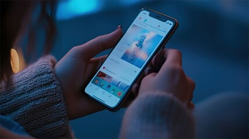 Person Browsing Instagram